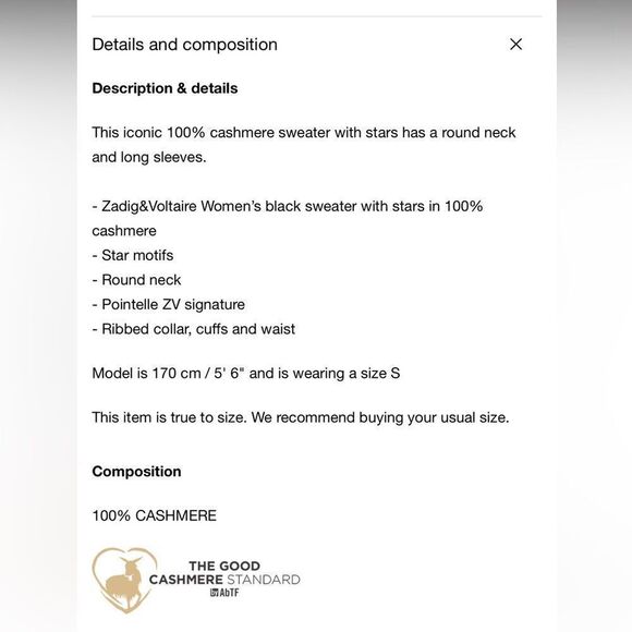 Zadig & Voltaire Cashmere Markus Stars Sweater XS - Picture 5 of 13